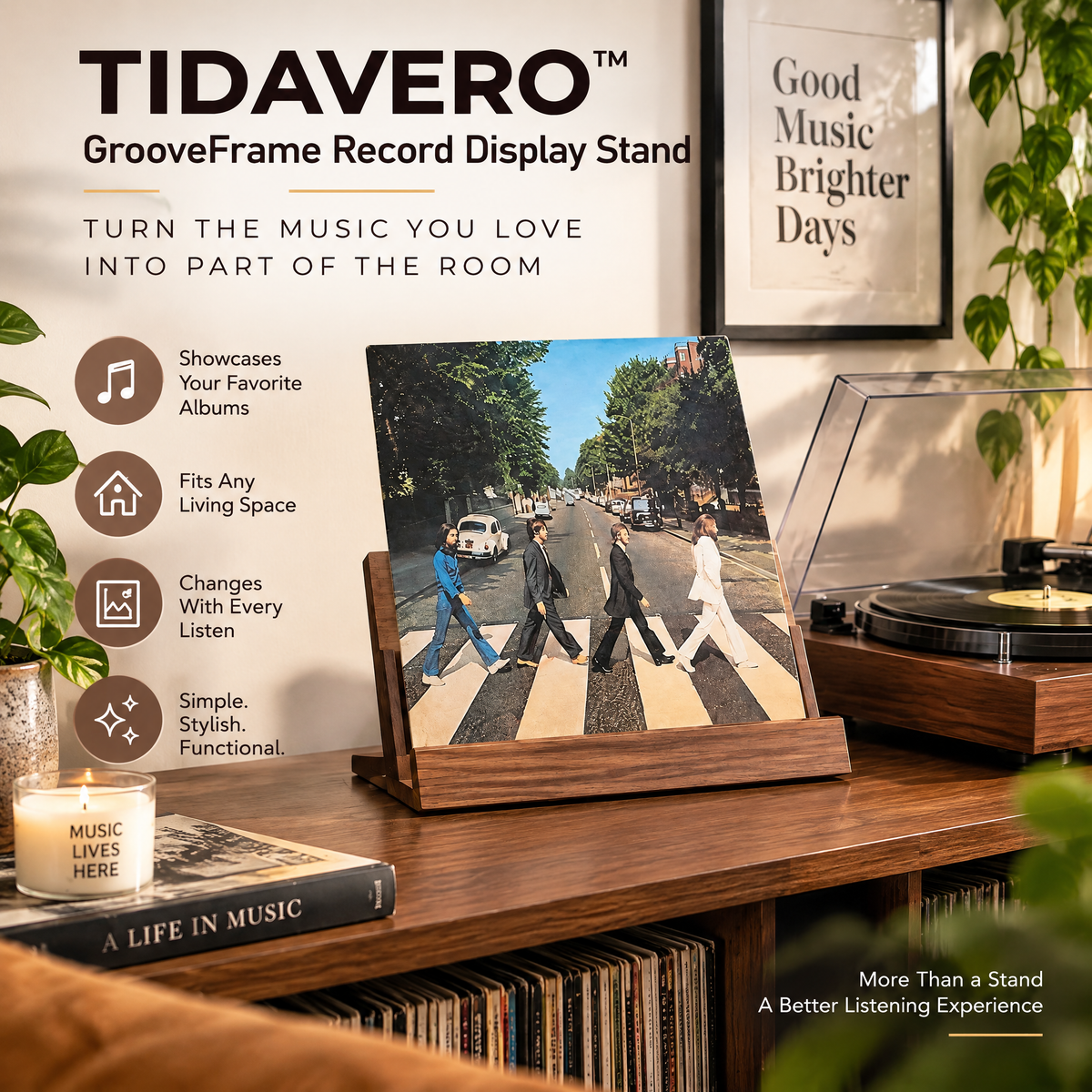 TIDAVERO™ GrooveFrame Record Display Stand