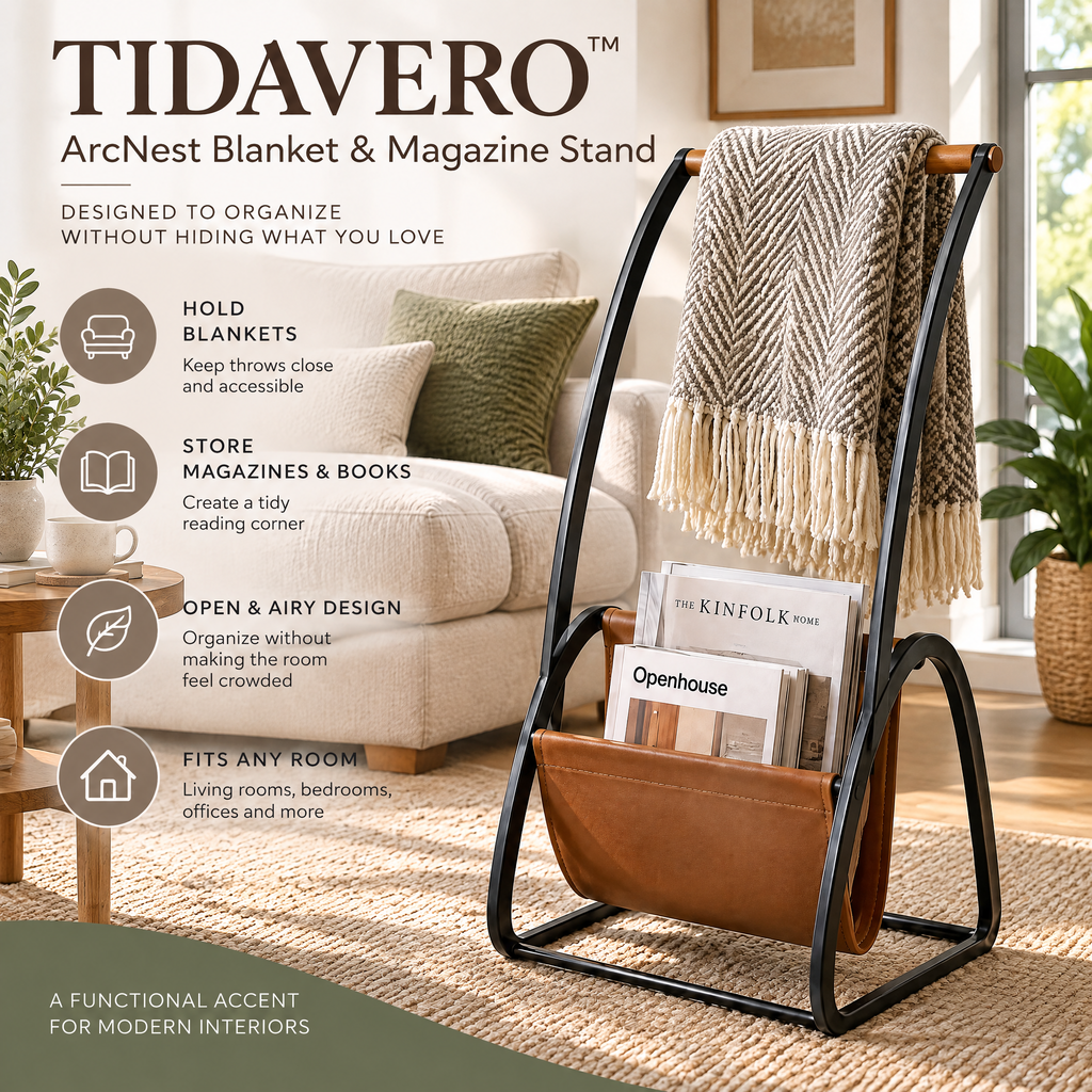 TIDAVERO™ ArcNest Blanket & Magazine Stand