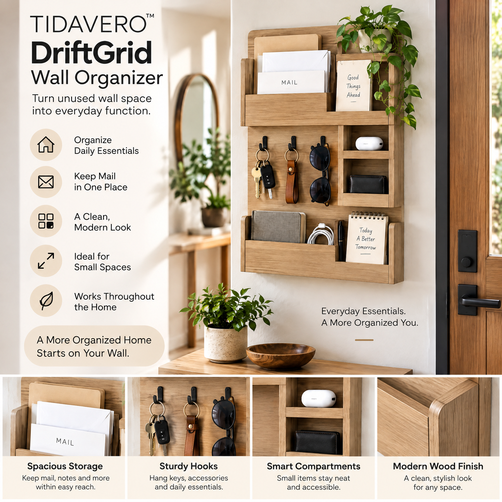 TIDAVERO™ DriftGrid Wall Organizer