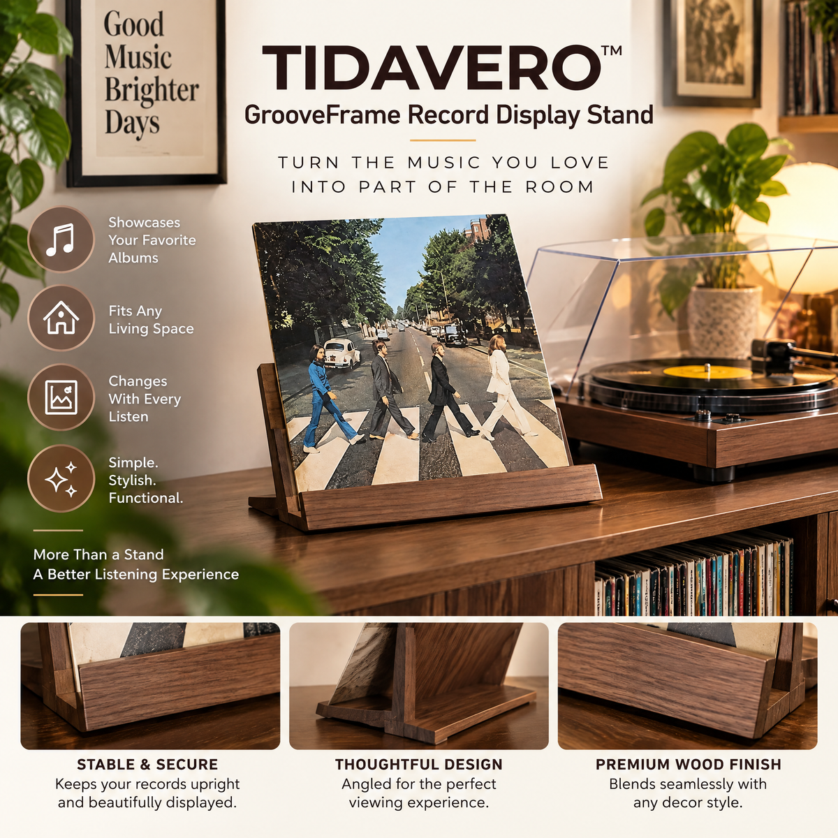 TIDAVERO™ GrooveFrame Record Display Stand