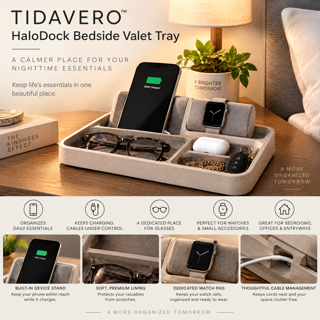 TIDAVERO™ HaloDock Bedside Valet Tray