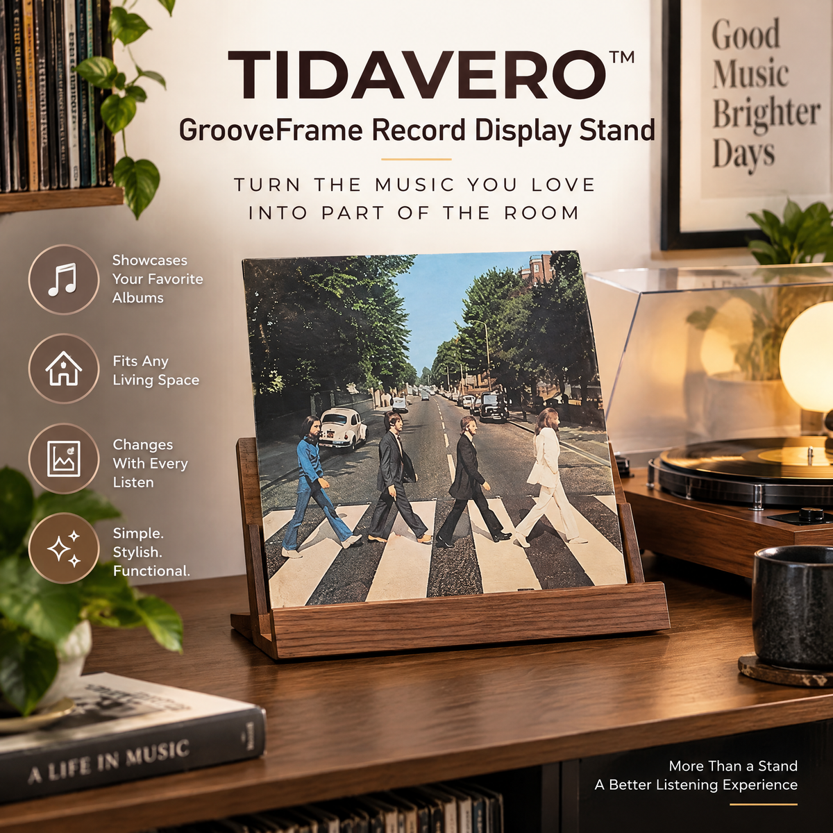 TIDAVERO™ GrooveFrame Record Display Stand