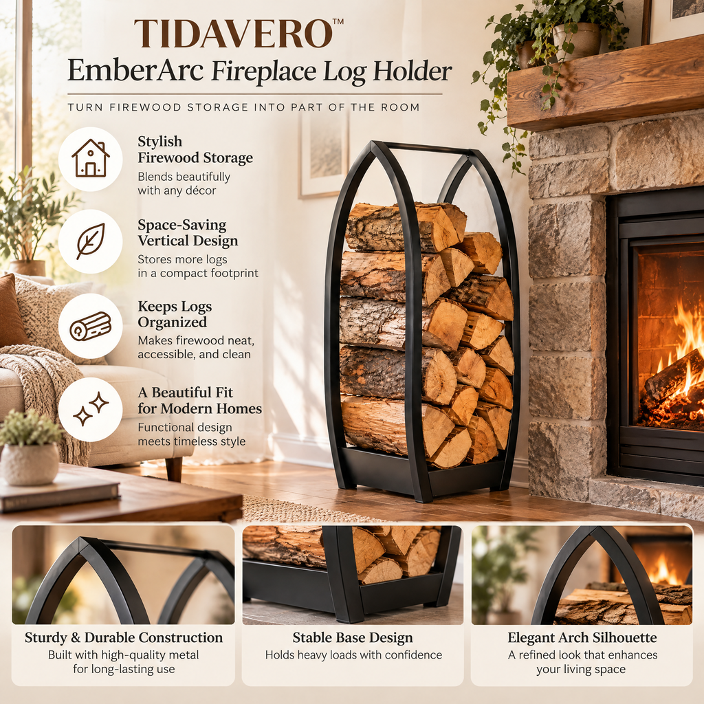TIDAVERO™ EmberArc Fireplace Log Holder