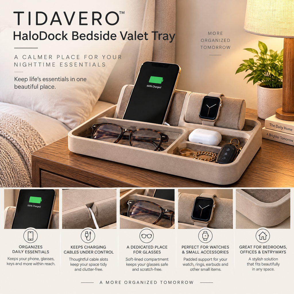 TIDAVERO™ HaloDock Bedside Valet Tray