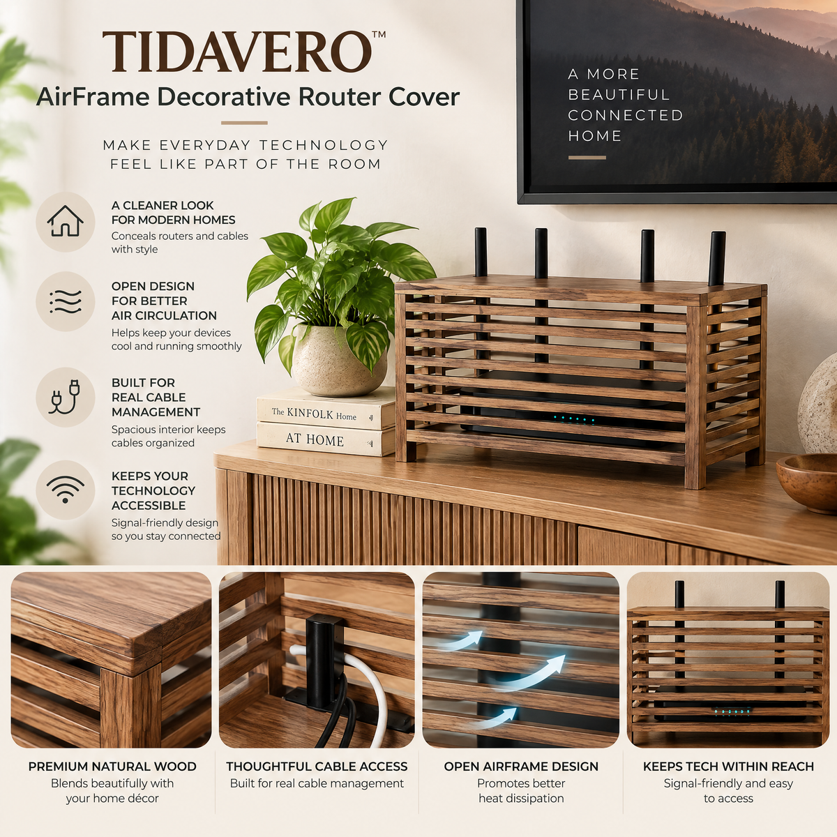 TIDAVERO™ AirFrame Decorative Router Cover