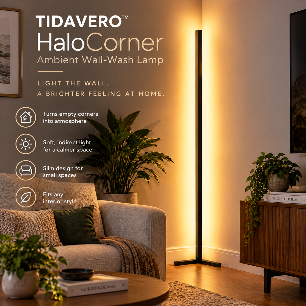 TIDAVERO™ HaloCorner Ambient Wall-Wash Lamp