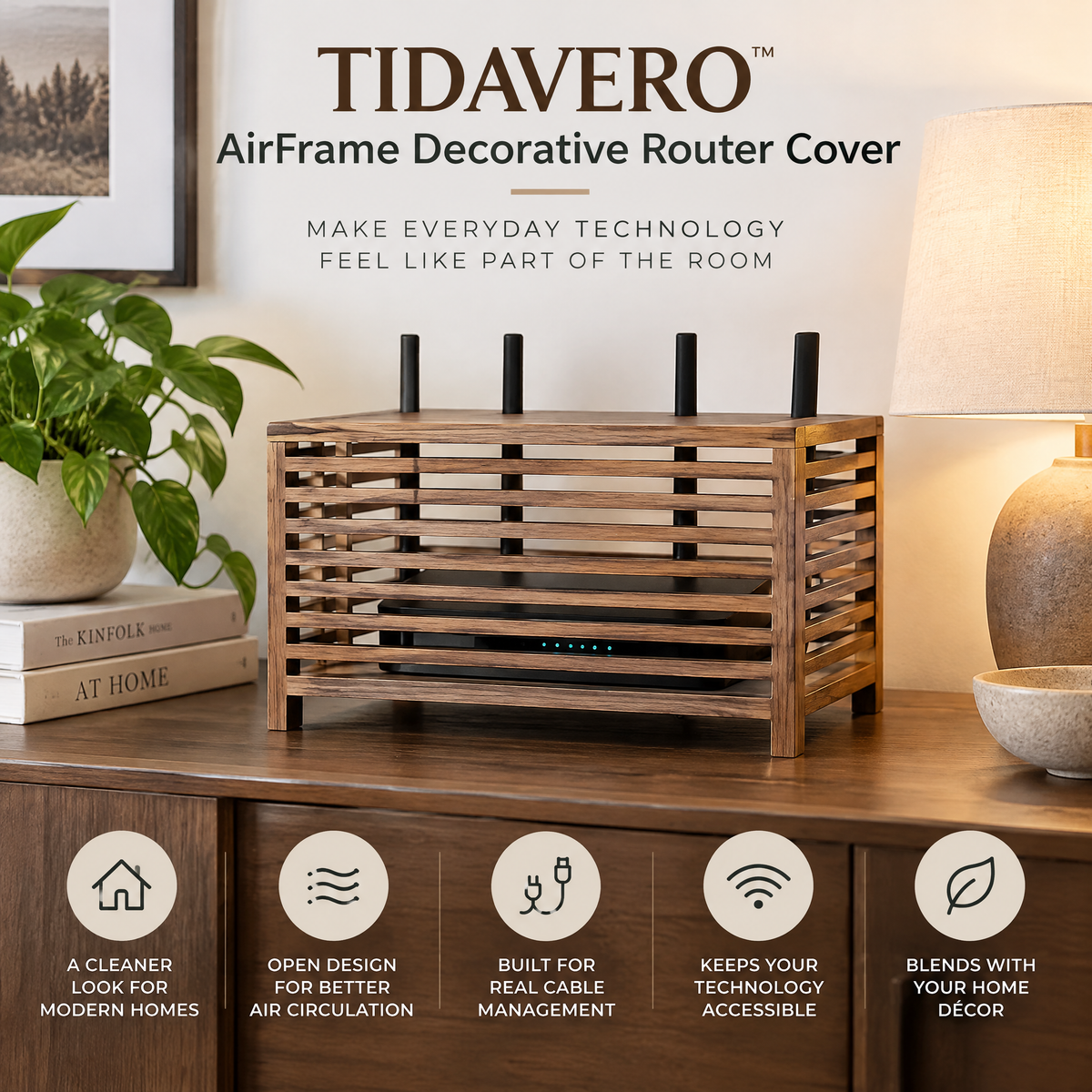 TIDAVERO™ AirFrame Decorative Router Cover